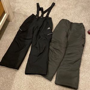 2 pair, Youth Boy Snow/ski pants. Barely worn.